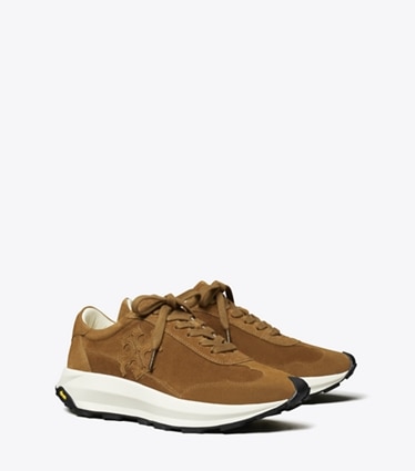 Tory Burch designer sneakers Tory Sneaker in Cognac Brown / Cognac Brown / Cognac Brown angle