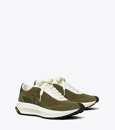 Tory Burch designer sneakers Tory Sneaker in Leccio / Leccio / Blanc angle
