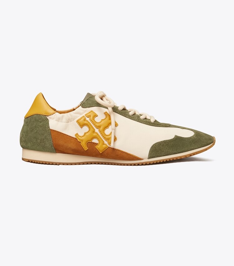 Tory Burch designer sneakers Tory Sneaker in French Cream / Palm Leaf / LIGHT TUMERIC side