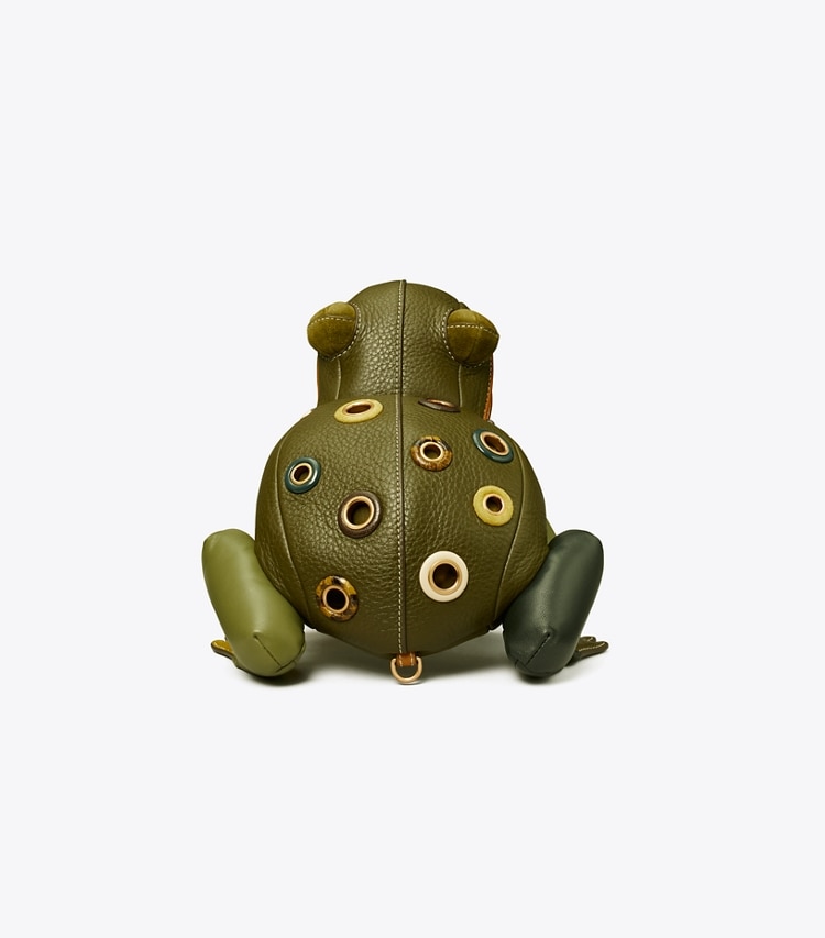 Tory Burch designer backpacks Tory the Toad Backpack in Leccio detail