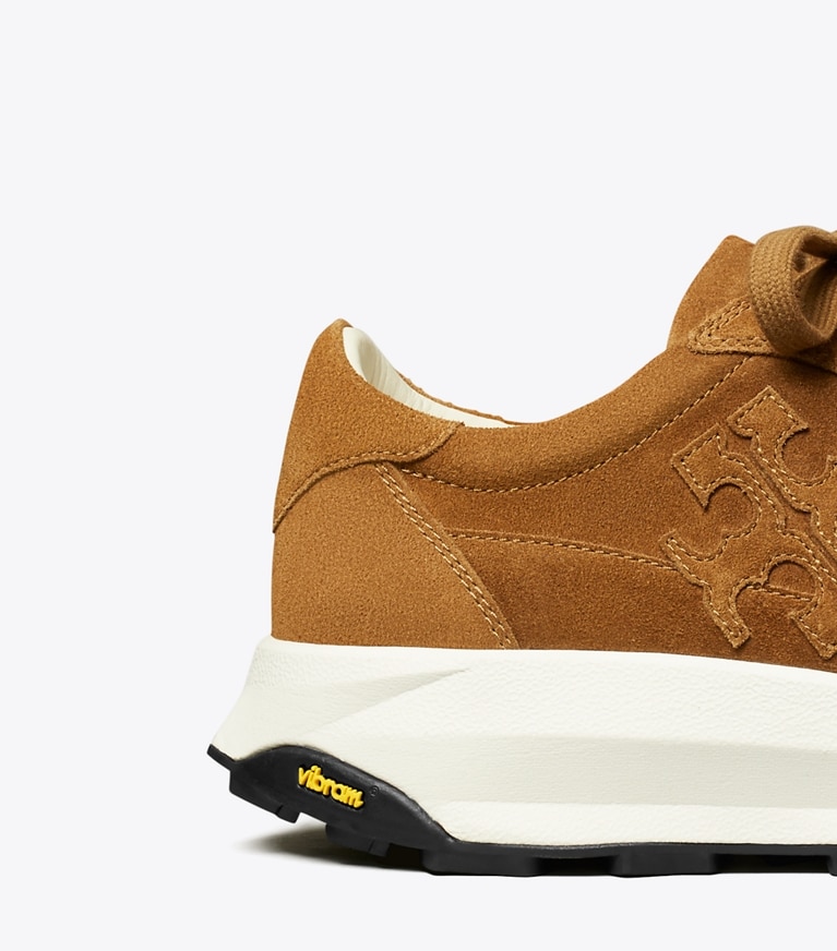 Tory Burch designer sneakers Tory Trainer in COGNAC BROWN angle