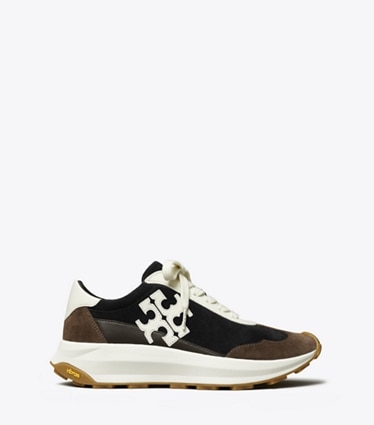Tory Burch designer sneakers Tory Trainer in PERFECT BLACK / BLANC / DARK COCOA side