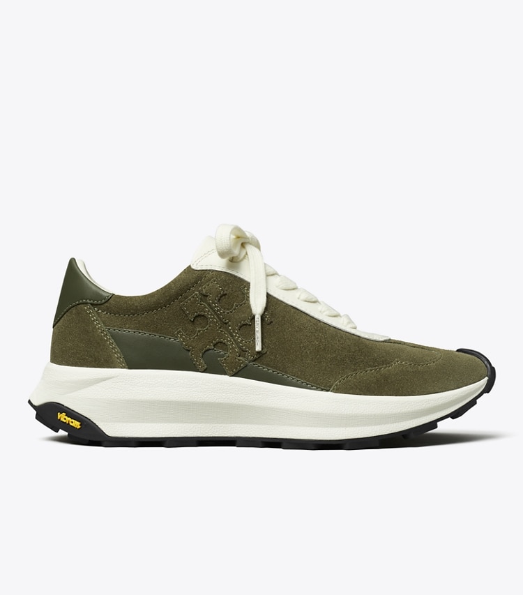 Tory Burch designer sneakers Tory Trainer in LECCIO / BLANC / AMBER YELLOW side