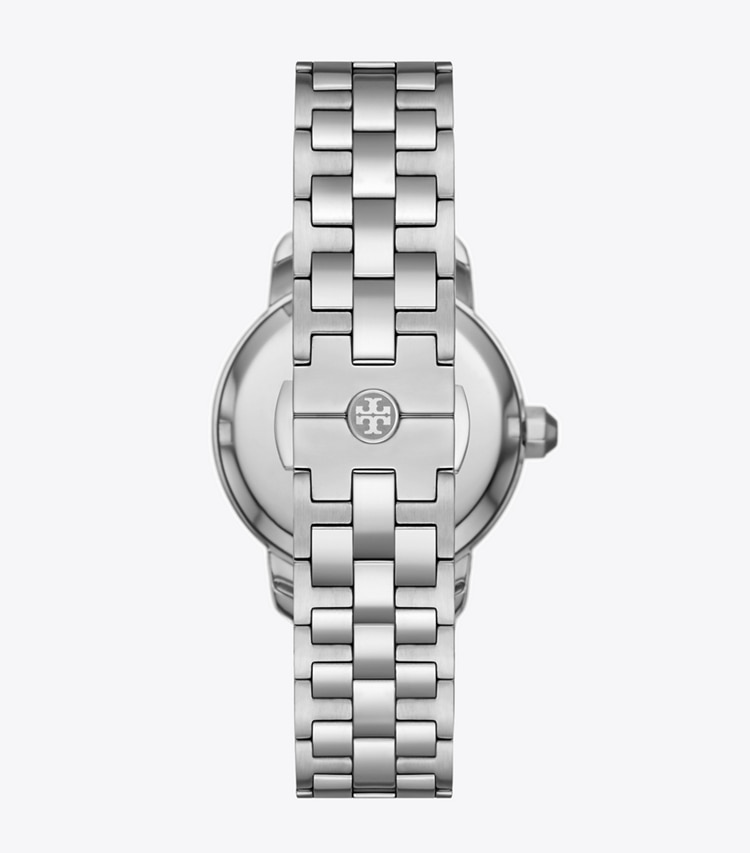 Tory Burch designer strap watches Tory Watch, Stainless Steel in LIGHT BLUE/SILVER back