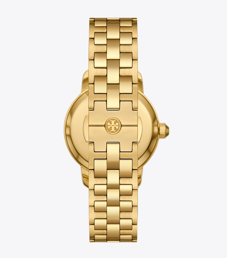 Tory Burch designer strap watches Tory Watch in IVORY/GOLD back