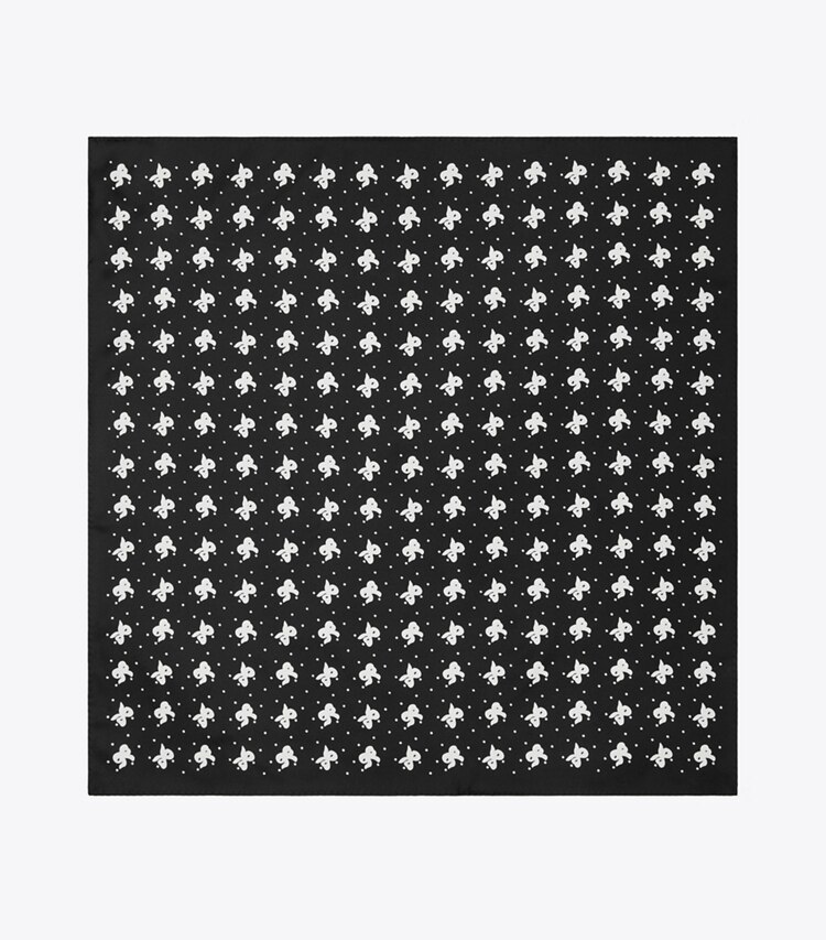 Tory Burch designer scarves Tossed Bows Neckerchief in Black Tossed Bows overhead