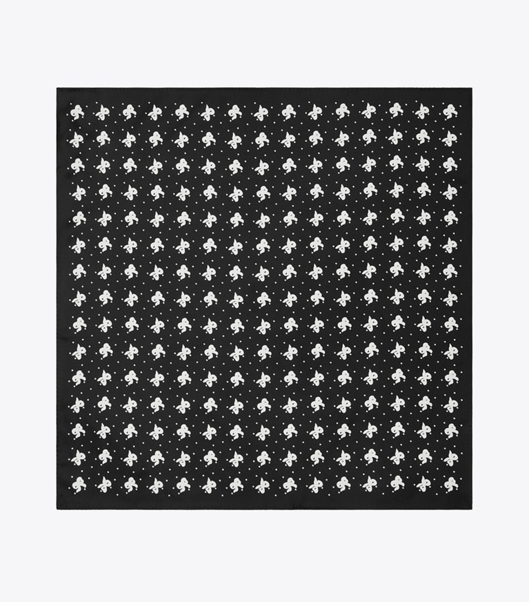 Tory Burch designer scarves Tossed Bows Neckerchief in Black Tossed Bows overhead