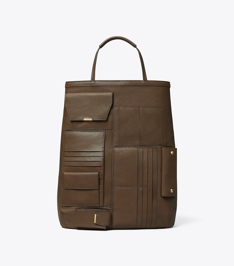 Tory Burch designer tote bags Tote Bag mit mehreren Taschen in Swiss Coffee front