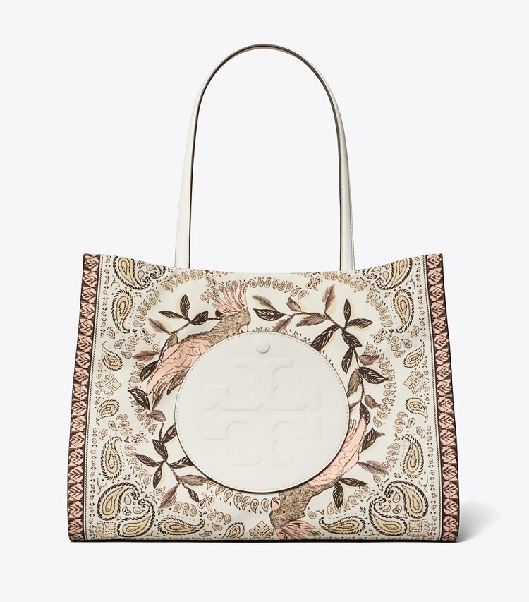Tory Burch diseñador bolsos tote Tote estampado pequeño Ella en Pink Cockatoo frente
