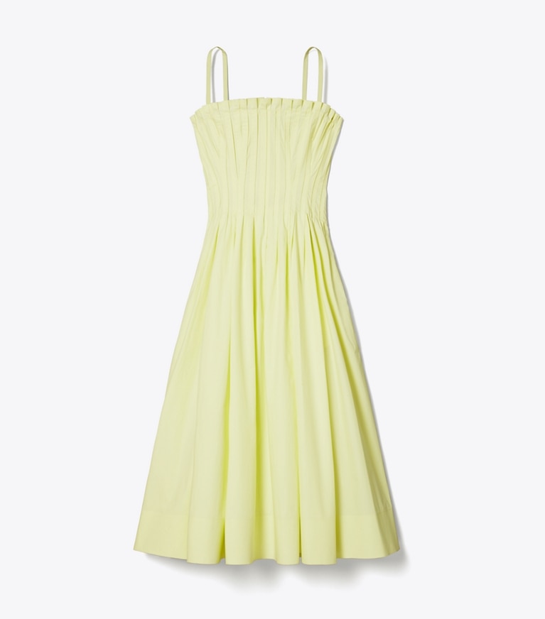 Tory Burch designer kleider Trägerloses Kleid aus Baumwoll-Popeline in Lumen front