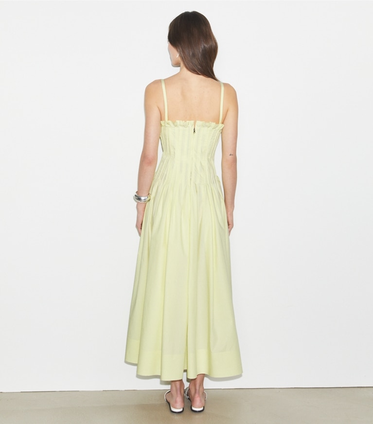 Tory Burch designer kleider Trägerloses Kleid aus Baumwoll-Popeline in Lumen front