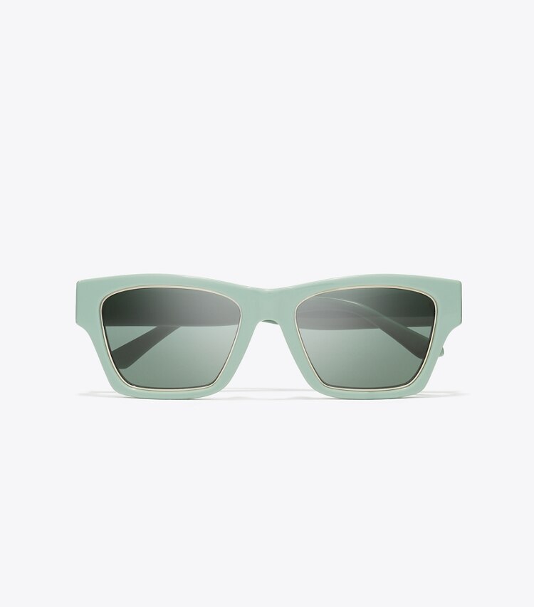 Tory Burch designer sunglasses & eyewear Trace Sunglasses in PERFECT MINT/SOLID GREEN overhead
