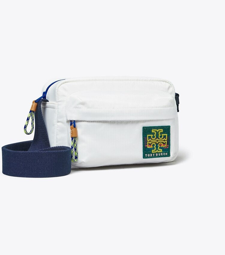 Tory Burch designer borse a spalla Tracolla in ripstop in Snow White angle