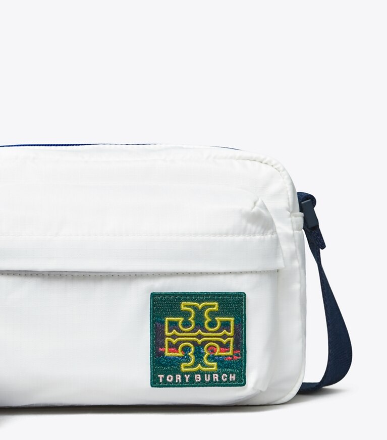 Tory Burch designer borse a spalla Tracolla in ripstop in Snow White angle