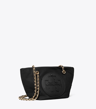 Tory Burch designer borse a spalla Tracolla piccola Ella con catena in Black angle