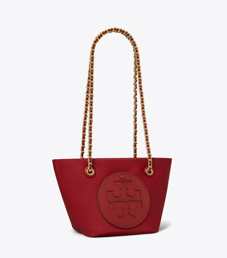 Tory Burch designer borse a spalla Tracolla piccola Ella con catena in Bartlett Red angle