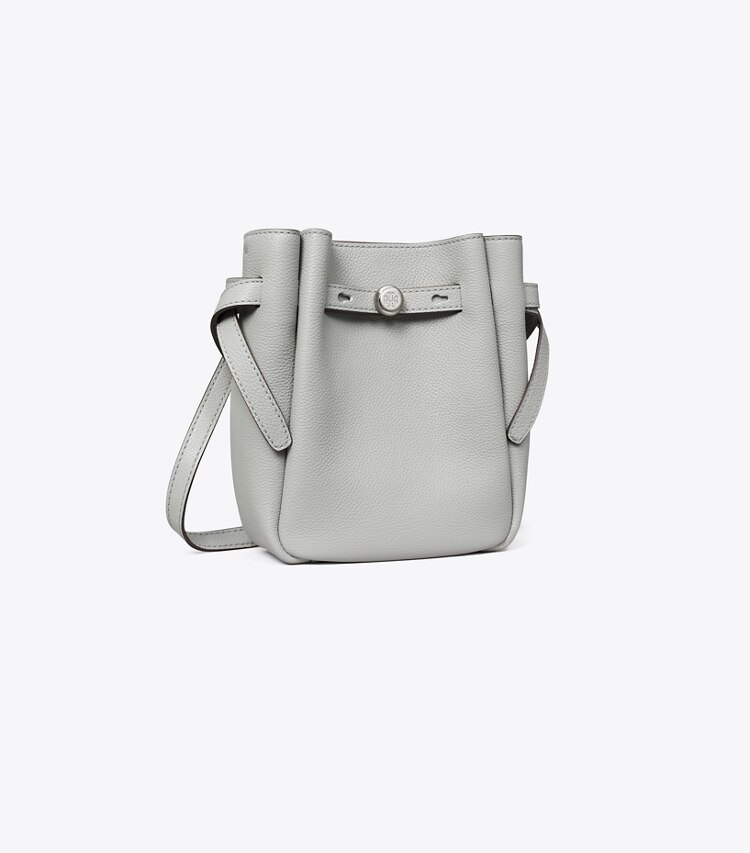 Tory Burch designer borse a spalla Tracolla portatelefono Romy in Light Granite angle