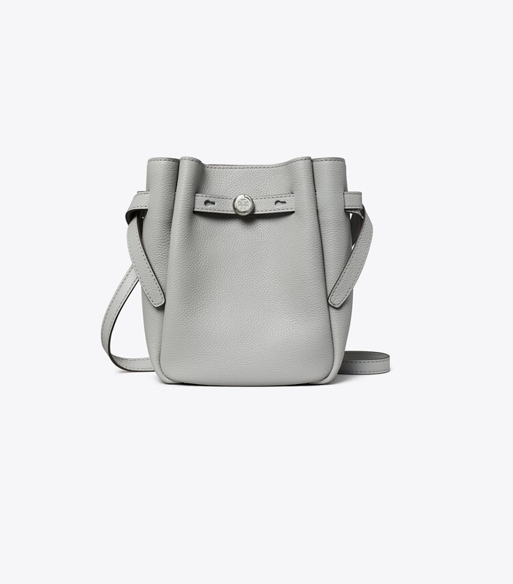 Tory Burch designer borse a spalla Tracolla portatelefono Romy in Light Granite front
