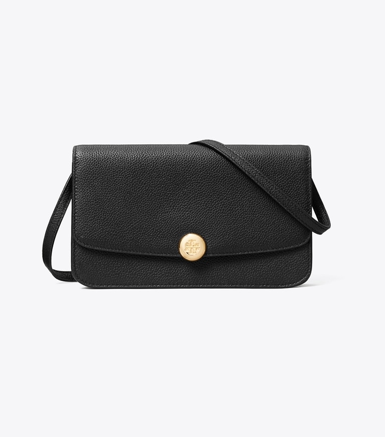Tory Burch designer borse a spalla Tracolla Romy con pattina in BLACK front