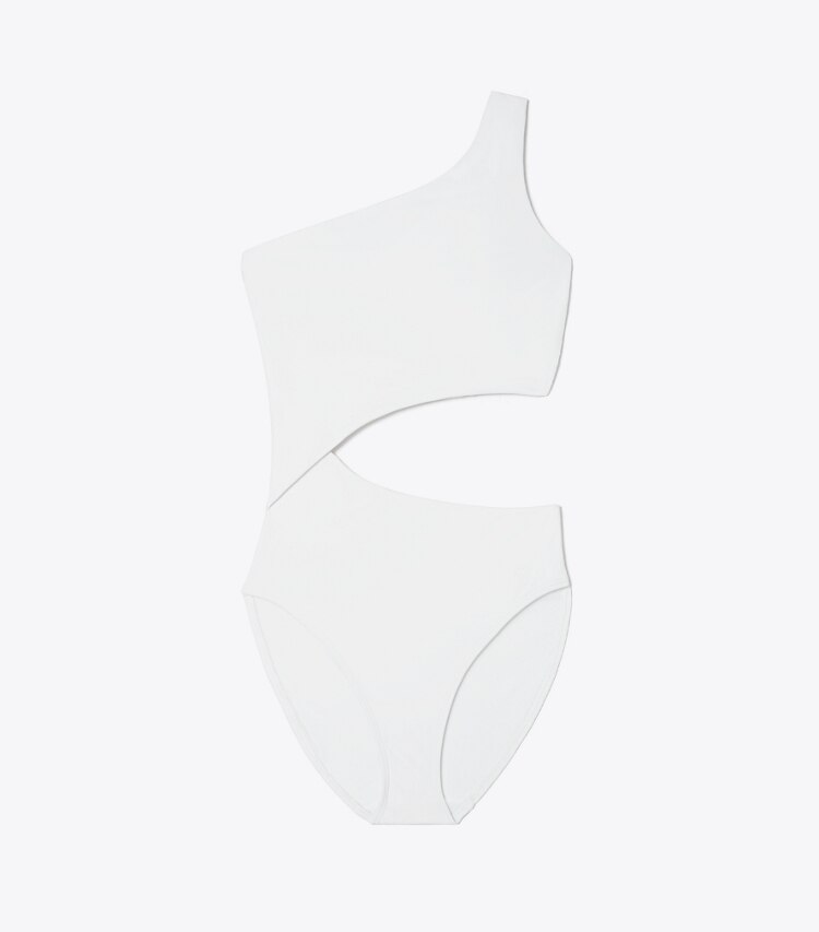Tory Burch diseñador enterizos Traje de baño con recortes en White frente