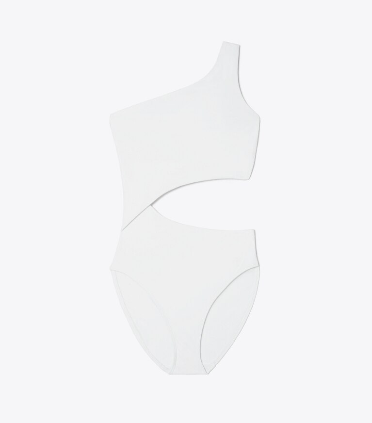 Tory Burch diseñador enterizos Traje de baño con recortes en White frente