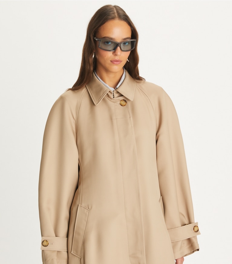 Tory Burch designer mäntel Trenchcoat aus Viskose in Beige Sky front