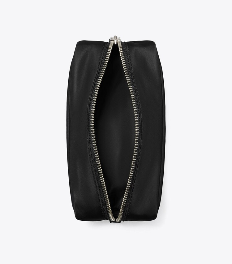 Tory Burch designer trousses de maquillage Trousse à cosmétiques Twist moyenne dans Black vue du dessus