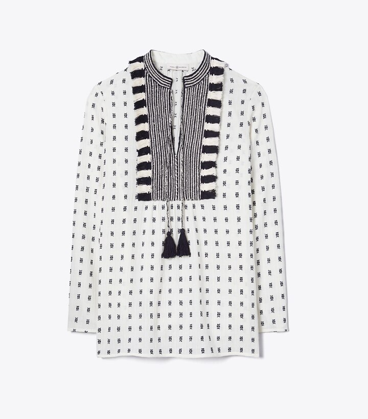 Tunic with Sweater Tassels: Women's Designer Tops | Tory Burch