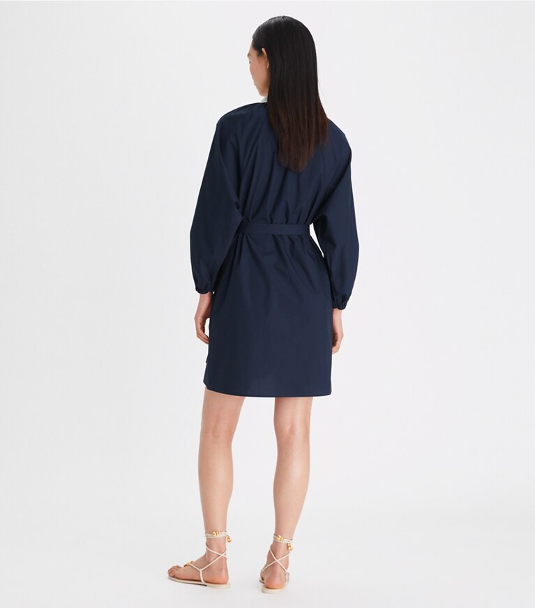 Tory Burch designer strandmode Tunikakleid mit Ballonärmeln in Tory Navy front