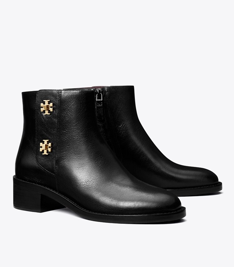 Tory Burch designer ブーティ Tロック アンクルブーツ in PERFECT BLACK angle