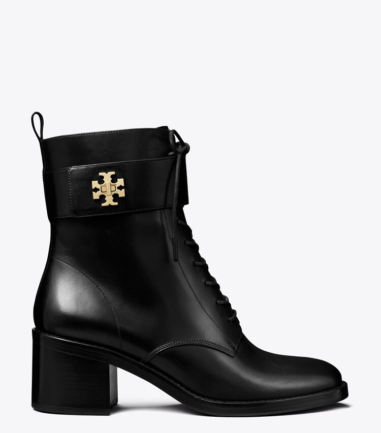 Tory Burch designer ブーティ Tロック レースアップブーツ in PERFECT BLACK side