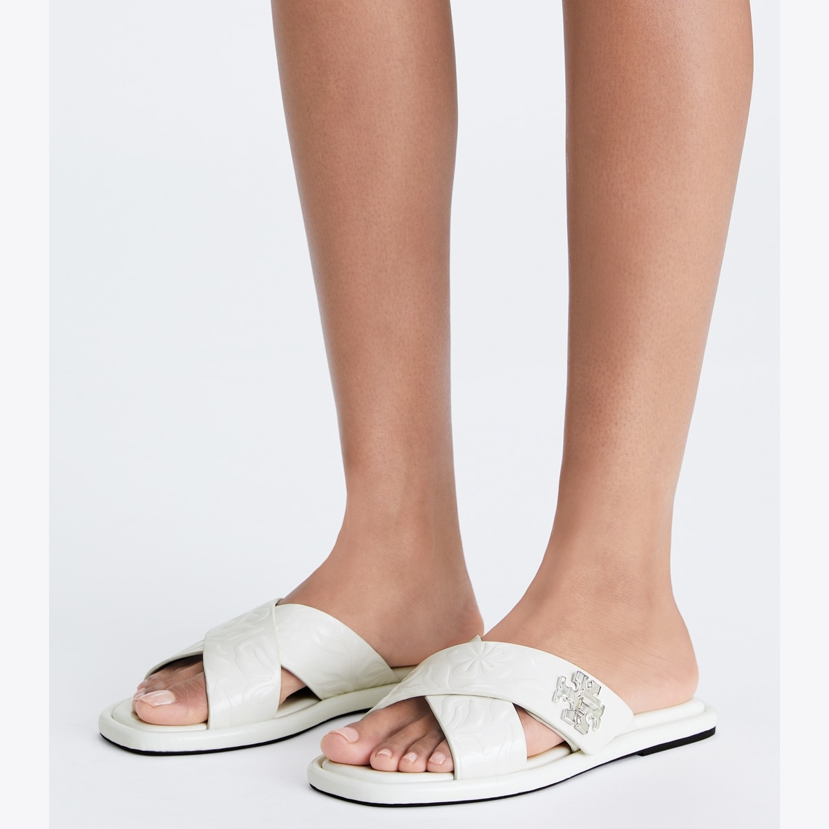 Turnlock Cross-Band Slide: Women's Designer Sandals | Tory Burch