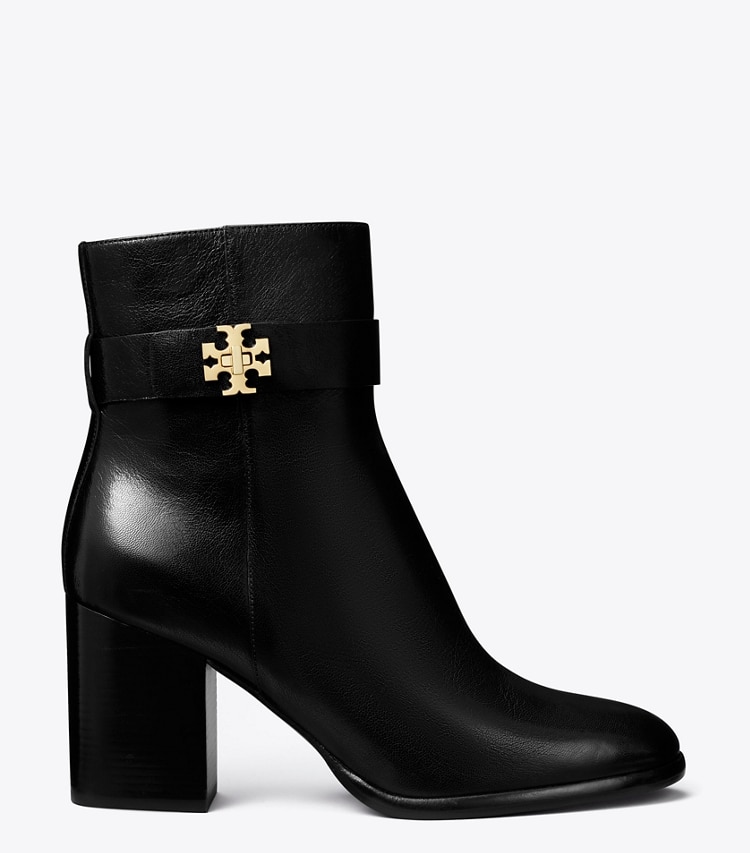 Tory Burch designer ankle boots Turnlock Heeled Ankle Boot in PERFECT BLACK side