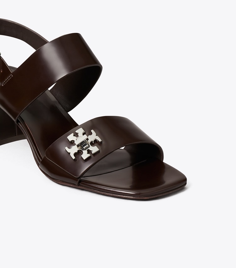 Tory Burch designer sandals Turnlock Heeled Sandal in COCOA detail
