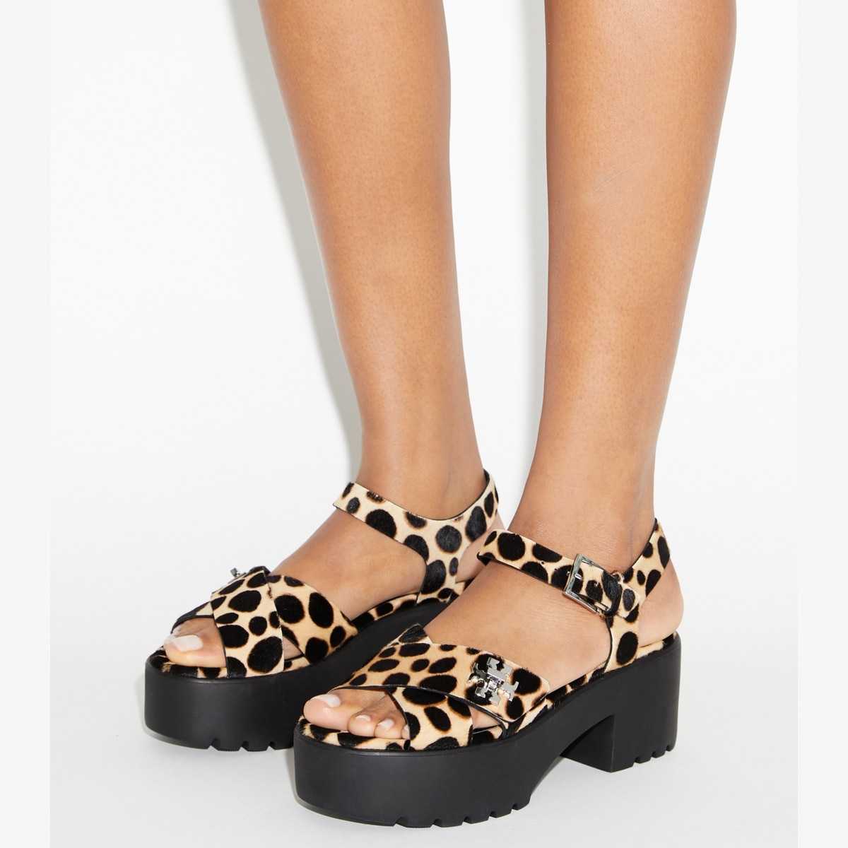 Turnlock Platform Lug Heeled Sandal: Women's Designer Sandals