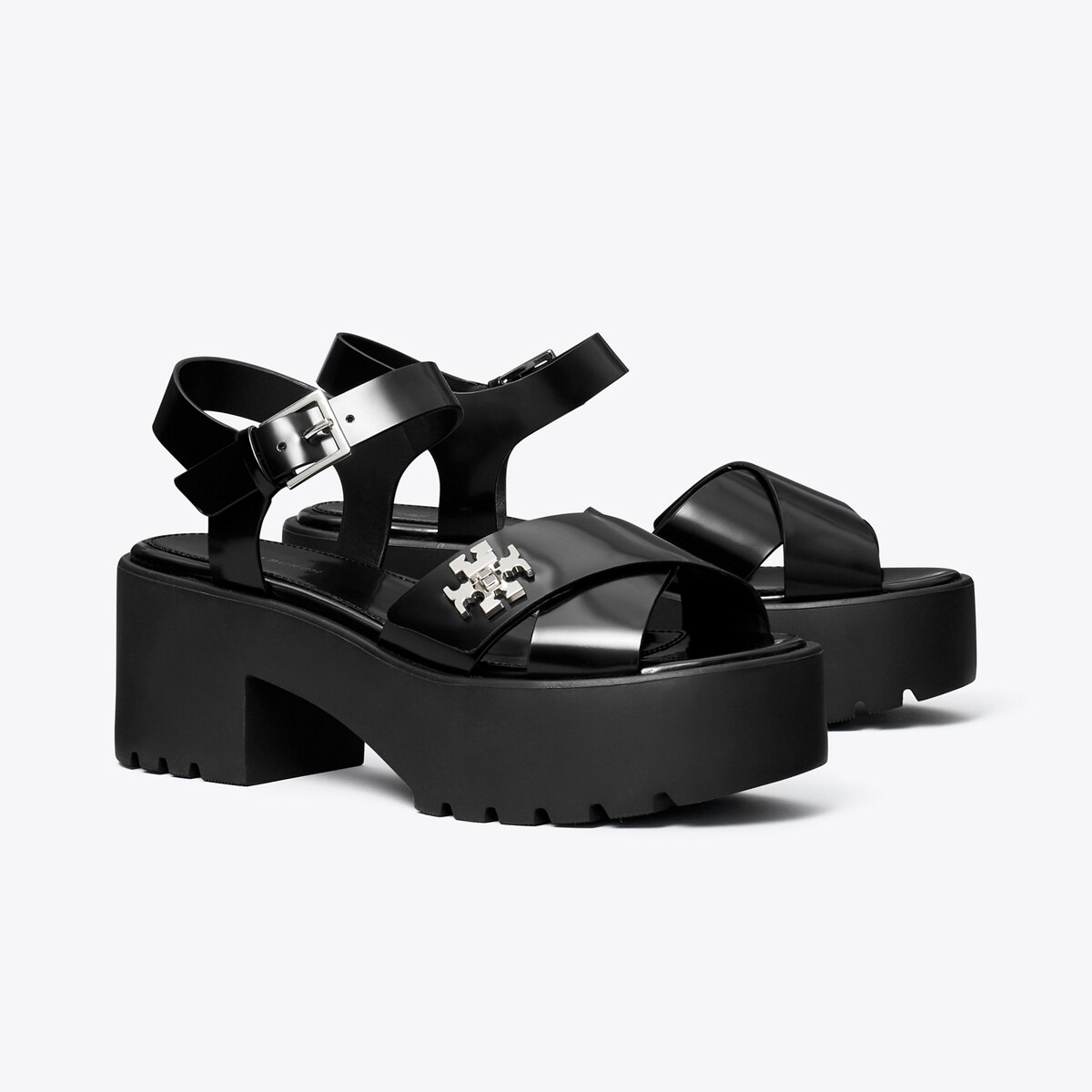 Turnlock Platform Lug Heeled Sandal: Women's Designer Sandals