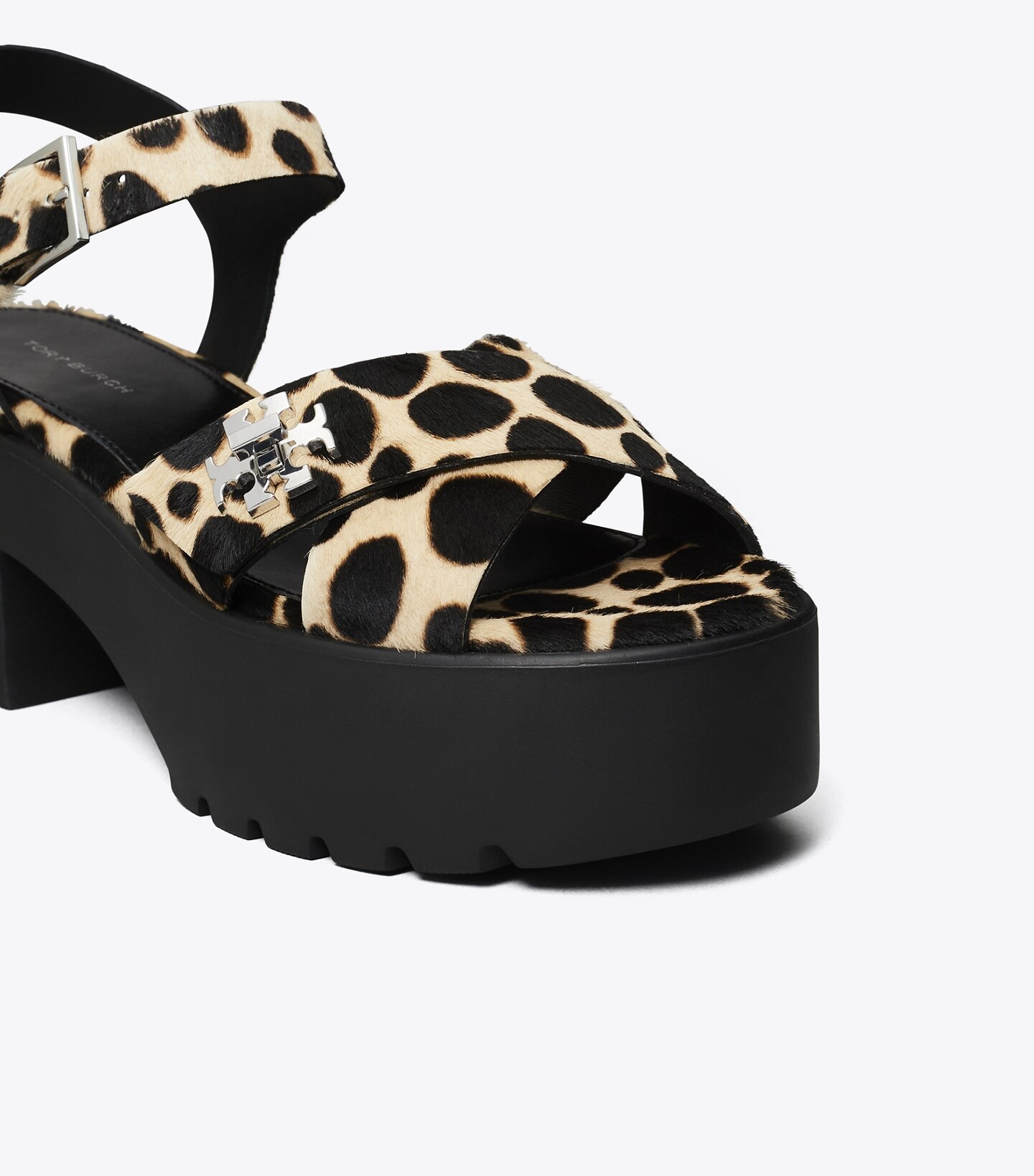 Turnlock Platform Lug Heeled Sandal