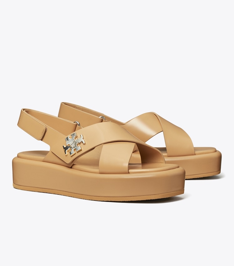 Tory Burch designer sandals Turnlock Platform Sandal in Cantucci angle