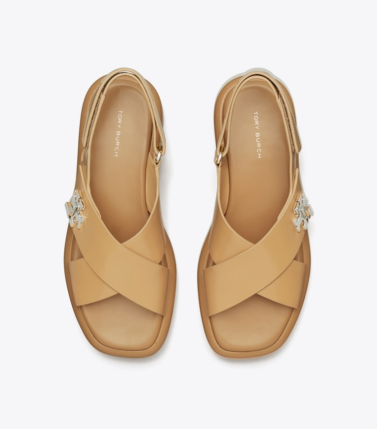 Tory Burch designer sandals Turnlock Platform Sandal in Cantucci angle