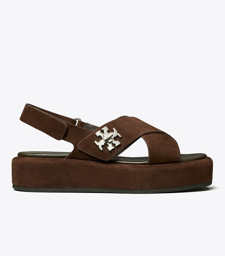 Tory Burch designer sandals Turnlock Platform Sandal in DARK COCOA side