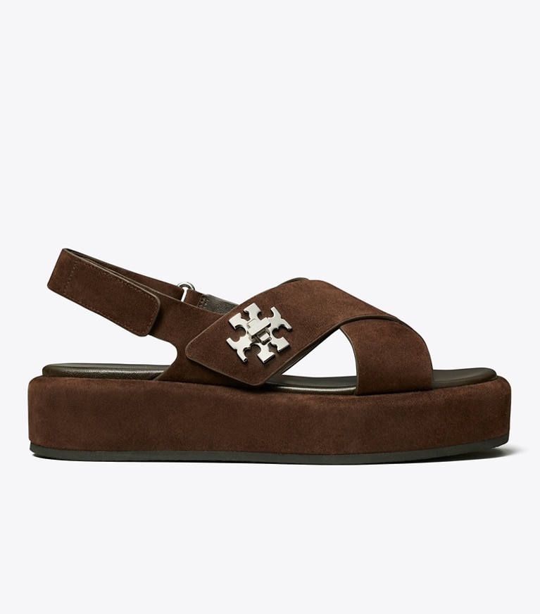 Tory Burch designer sandals Turnlock Platform Sandal in DARK COCOA side
