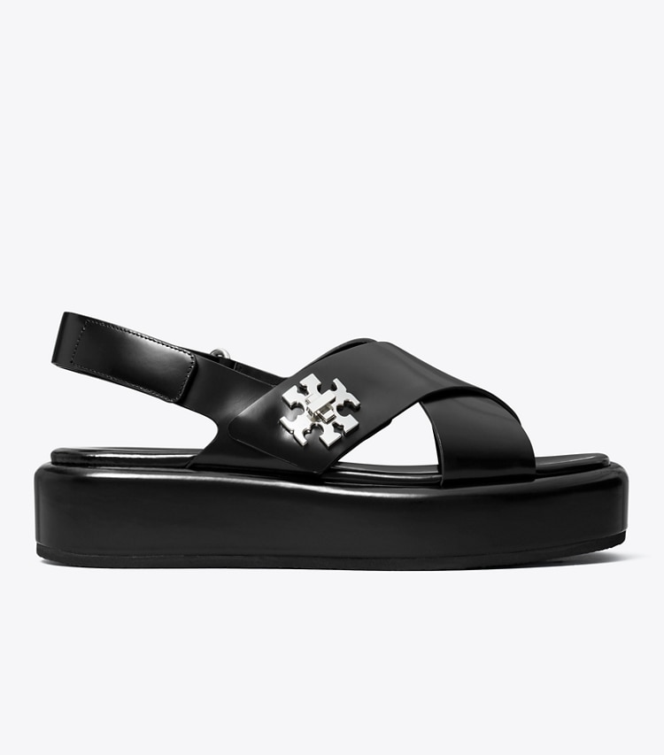 Tory Burch designer sandals Turnlock Platform Sandal in PERFECT BLACK side