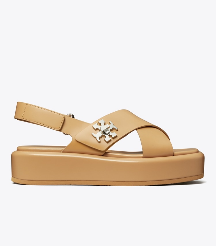 Tory Burch designer sandals Turnlock Platform Sandal in Cantucci side