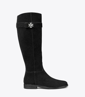Turnlock Riding Boot, Wide in light brown | Tory Burch