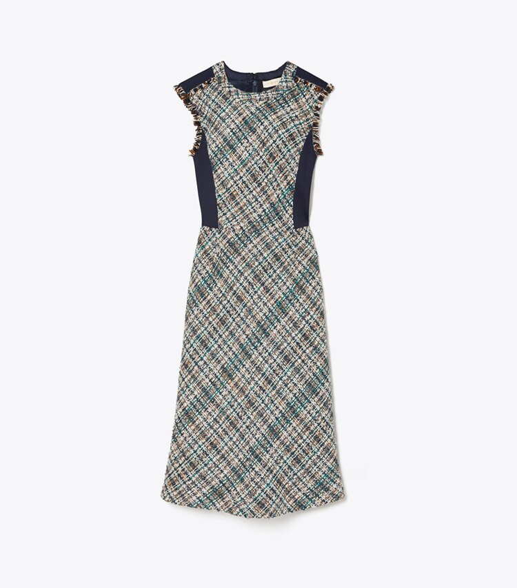 Tory Burch designer dresses Tweed Pencil Dress in Autumn Tweed front