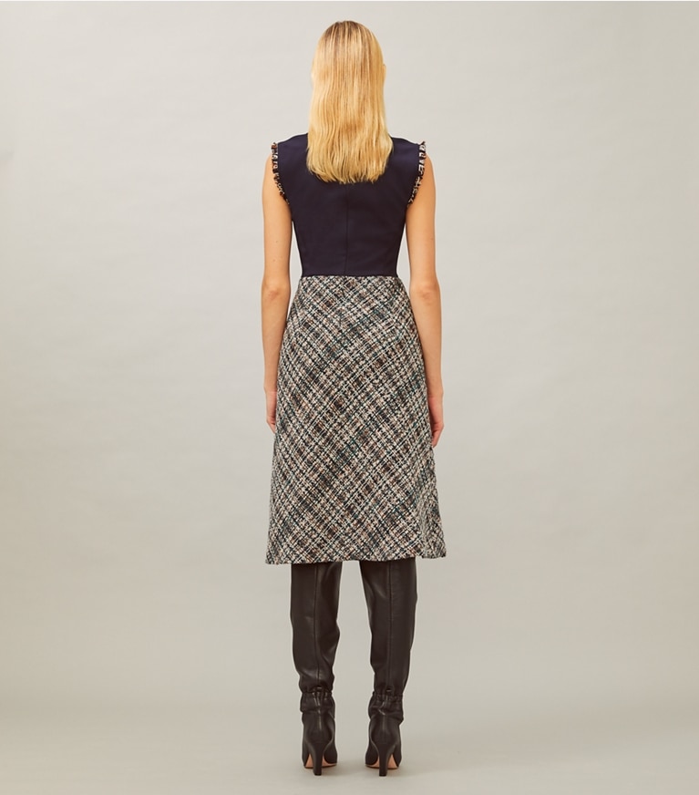 Tory Burch designer dresses Tweed Pencil Dress in Autumn Tweed front