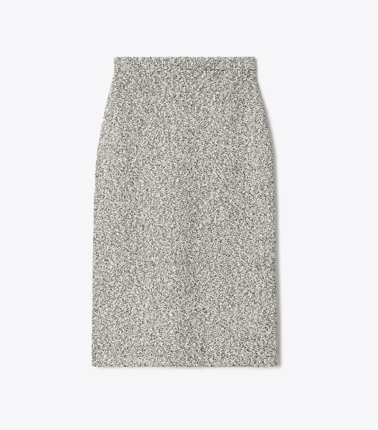 Tory Burch designer bottoms Tweed Skirt in Black Truffle front