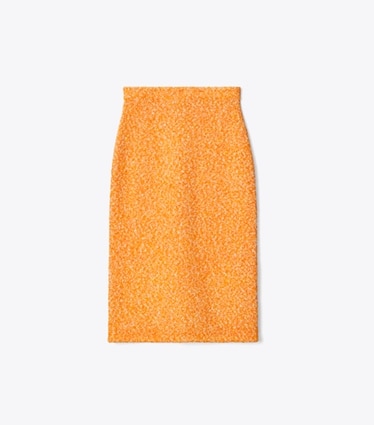 Tory Burch designer ボトムス ツイード スカート in Bright Carrot front