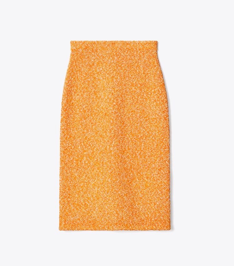 Tory Burch designer ボトムス ツイード スカート in Bright Carrot front