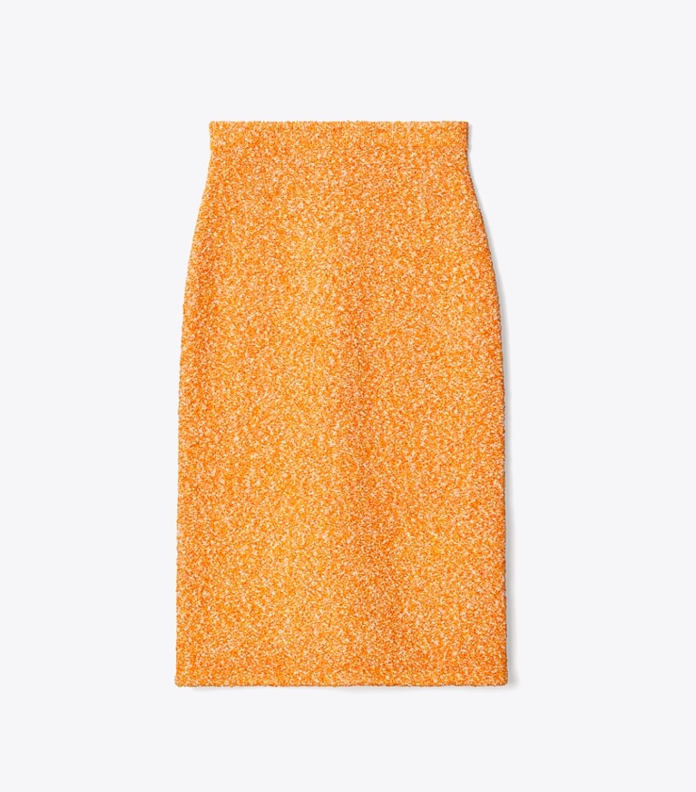 Tory Burch designer ボトムス ツイード スカート in Bright Carrot front